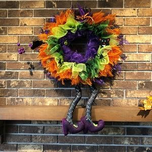 Fun Handmade Halloween Witchy Wreath